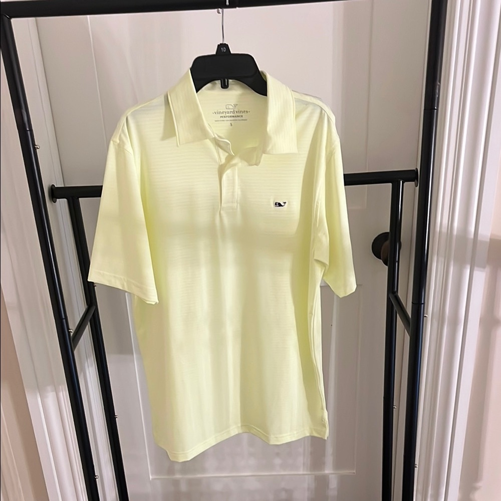 Vineyard Vines Men's Yellow Polo Shirt
